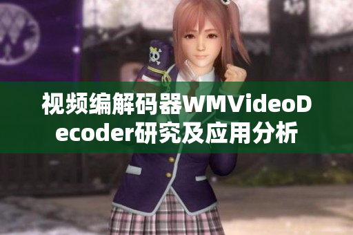 视频编解码器WMVideoDecoder研究及应用分析