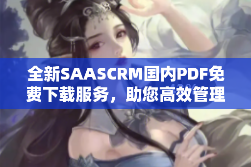 全新SAASCRM国内PDF免费下载服务，助您高效管理客户关系【40】