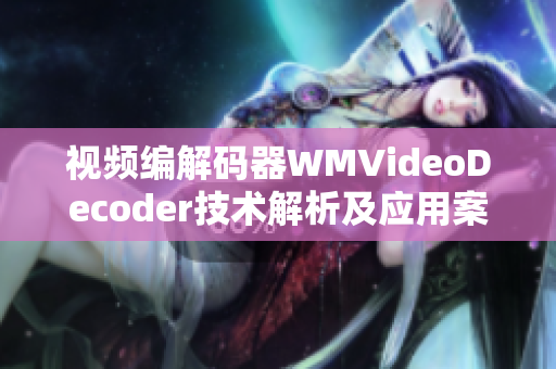 视频编解码器WMVideoDecoder技术解析及应用案例详解